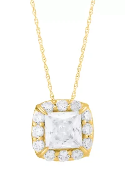 1 ct. t.w. Lab Grown Diamond Pendant and 18" Rope Chain in 10K Yellow Gold