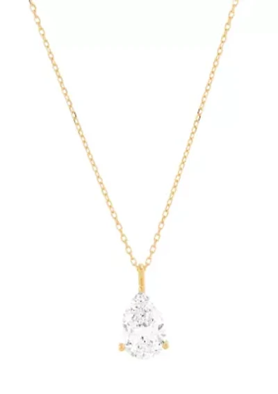 2 ct. t.w. Lab Grown Diamond Pendant Necklace with 18" Cable Chain in 14K Yellow Gold