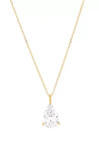 2 ct. t.w. Lab Grown Diamond Pendant Necklace with 18" Cable Chain in 14K Yellow Gold