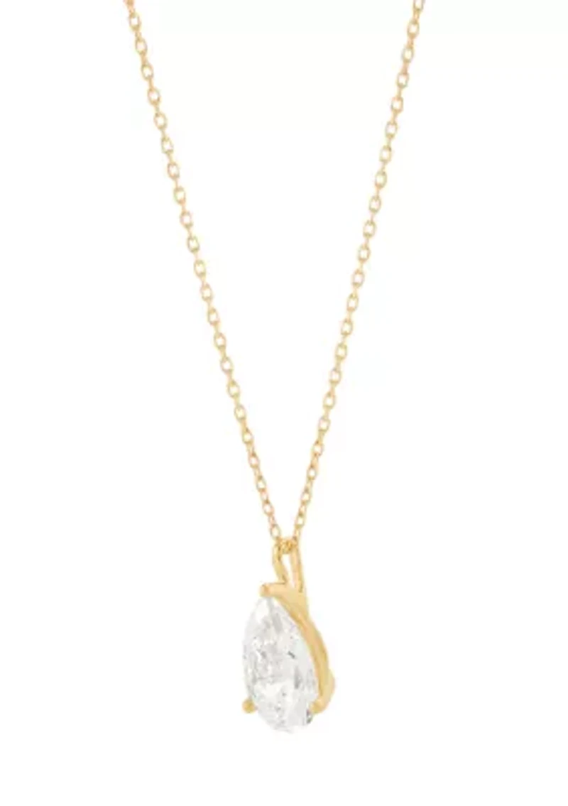 2 ct. t.w. Lab Grown Diamond Pendant Necklace with 18" Cable Chain in 14K Yellow Gold