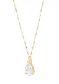 2 ct. t.w. Lab Grown Diamond Pendant Necklace with 18" Cable Chain in 14K Yellow Gold