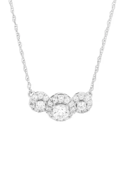 3/4 ct. t.w. Lab Grown Diamond Necklace in Sterling Silver