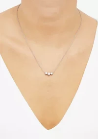 1 ct. t.w. Lab Grown Diamond Graduate Necklace in 10K White Gold