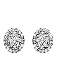 1 ct. t.w. Lab Grown Diamond Earrings in 10K White Gold