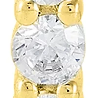 1 ct. t.w. Lab Grown Diamond Hoop Earrings 10K White Gold