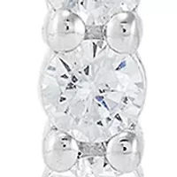 1 ct. t.w. Lab Grown Diamond Hoop Earrings 10K White Gold