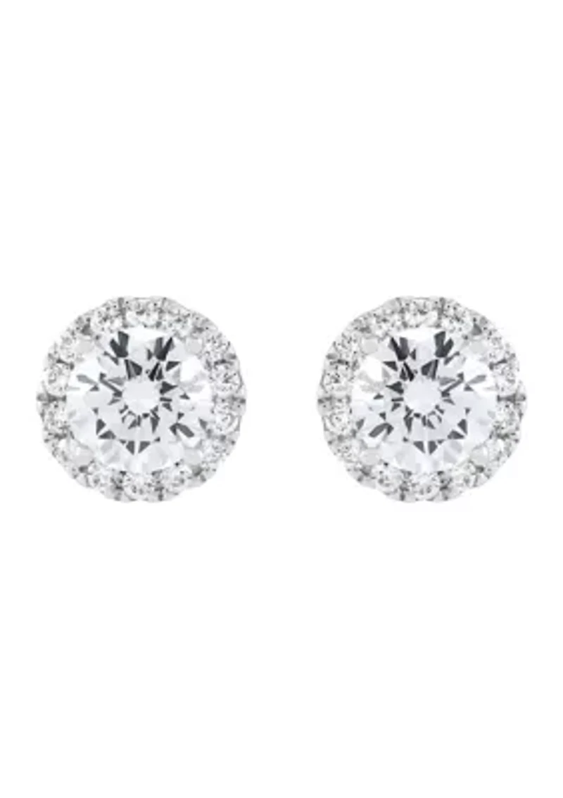 3 ct. t.w. Lab Grown Diamond Stud Earrings in 10K White Gold