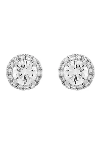 Lab Grown Diamond Stud Earrings in 10K White Gold