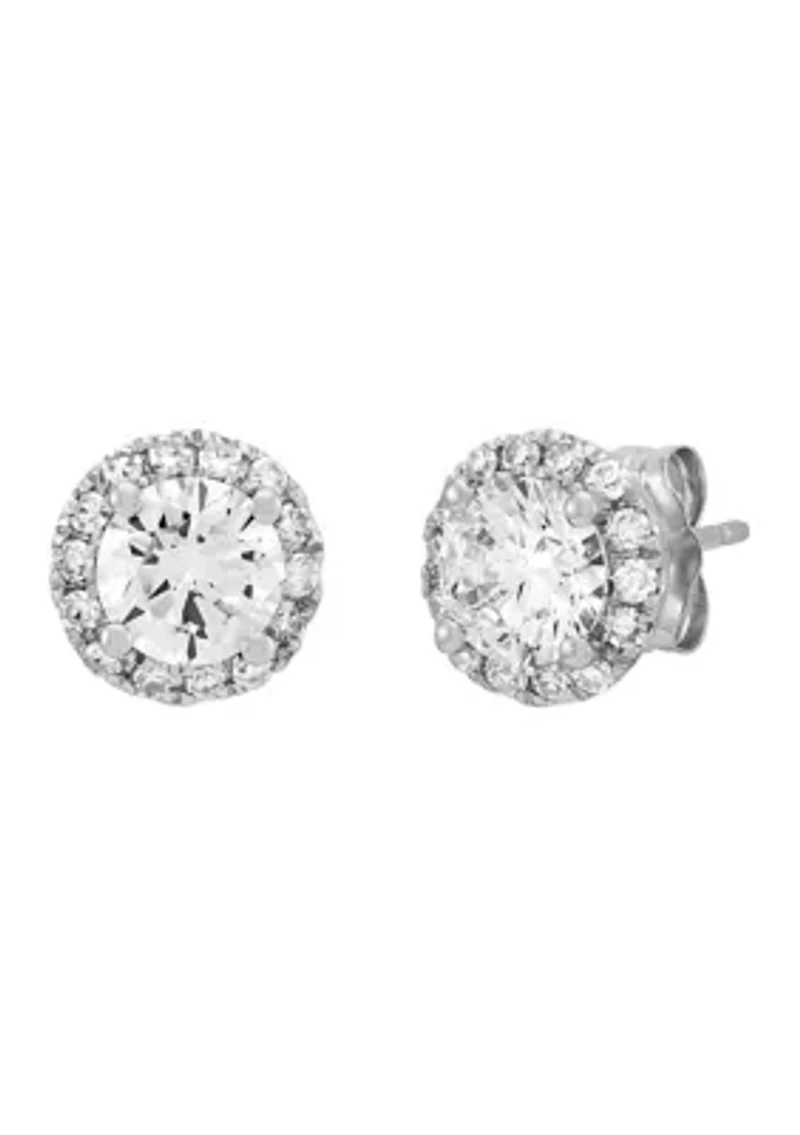 Lab Grown Diamond Stud Earrings in 10K White Gold