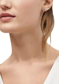 Lab Grown Diamond Stud Earrings in 10K White Gold