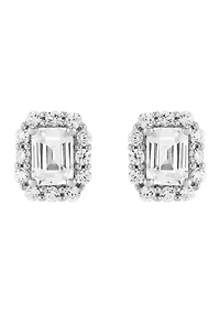 7/8 ct. t.w. Lab Grown Diamond Stud Earrings in 10K White Gold