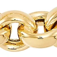 Rolo and Paperclip Link Bracelet in Gold Over Silver