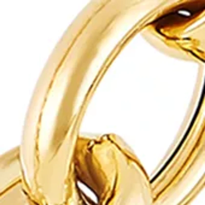 Oval Link Bracelet in Gold Over Silver