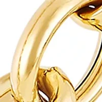 Oval Link Bracelet in Gold Over Silver