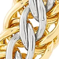 Hollow Multi Oval Link Necklace in Gold Over Silver