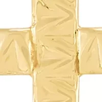 Cross Pendant with 20" Rope Chain in Gold Over Silver