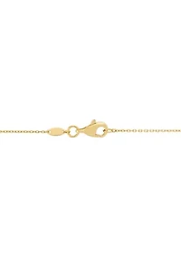Open Heart Pendant with 18" Frozatina Gold Over Silver Chain