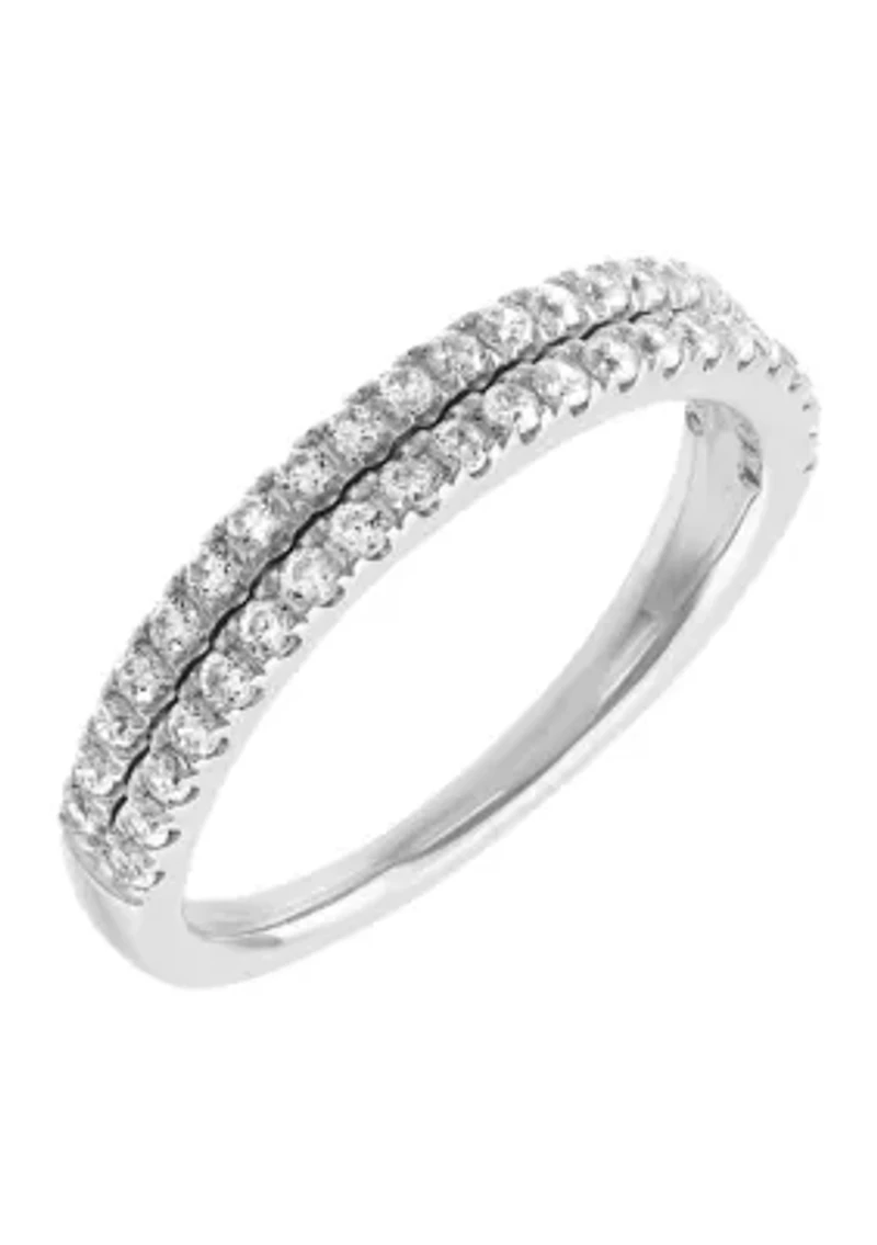 1/2 ct. t.w. Lab Grown Diamond Wedding Band Ring in 10K White Gold