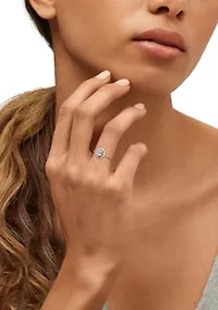 Diamond Ring in 14K Yellow and White Gold