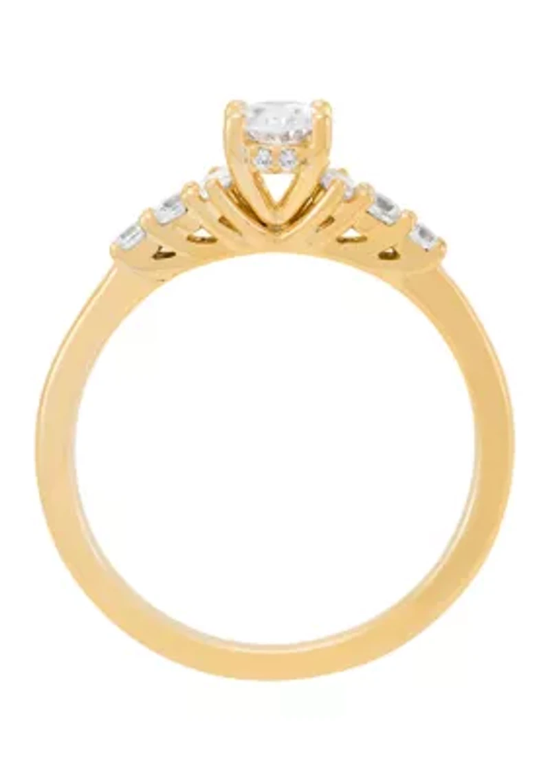3/4 ct. t.w. Diamond Ring in 14K Yellow and White Gold