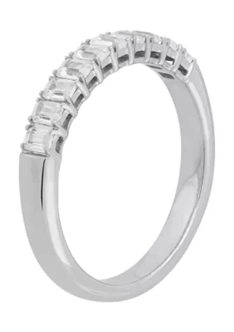 3/4 ct. t.w. Lab Grown Diamond Band Ring in 10K White Gold