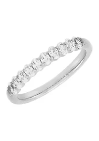  1/2 ct. t.w. Lab Grown Diamond Band Ring in 10K White Gold