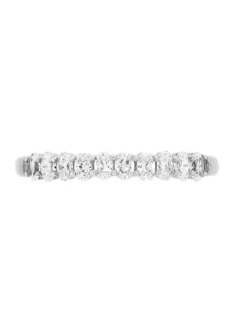  1/2 ct. t.w. Lab Grown Diamond Band Ring in 10K White Gold