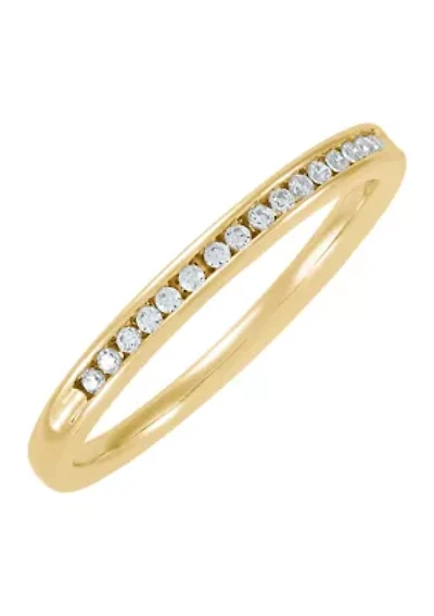 1/10 ct.t .w. Lab Grown Diamond Band Ring in 10K Yellow Gold