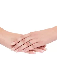 1/10 ct.t .w. Lab Grown Diamond Band Ring in 10K Yellow Gold