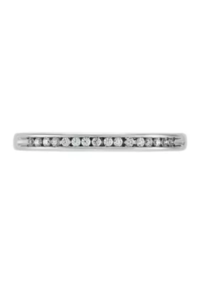 1/10 ct. t.w. Lab Grown Diamond Band Ring in 10K White Gold