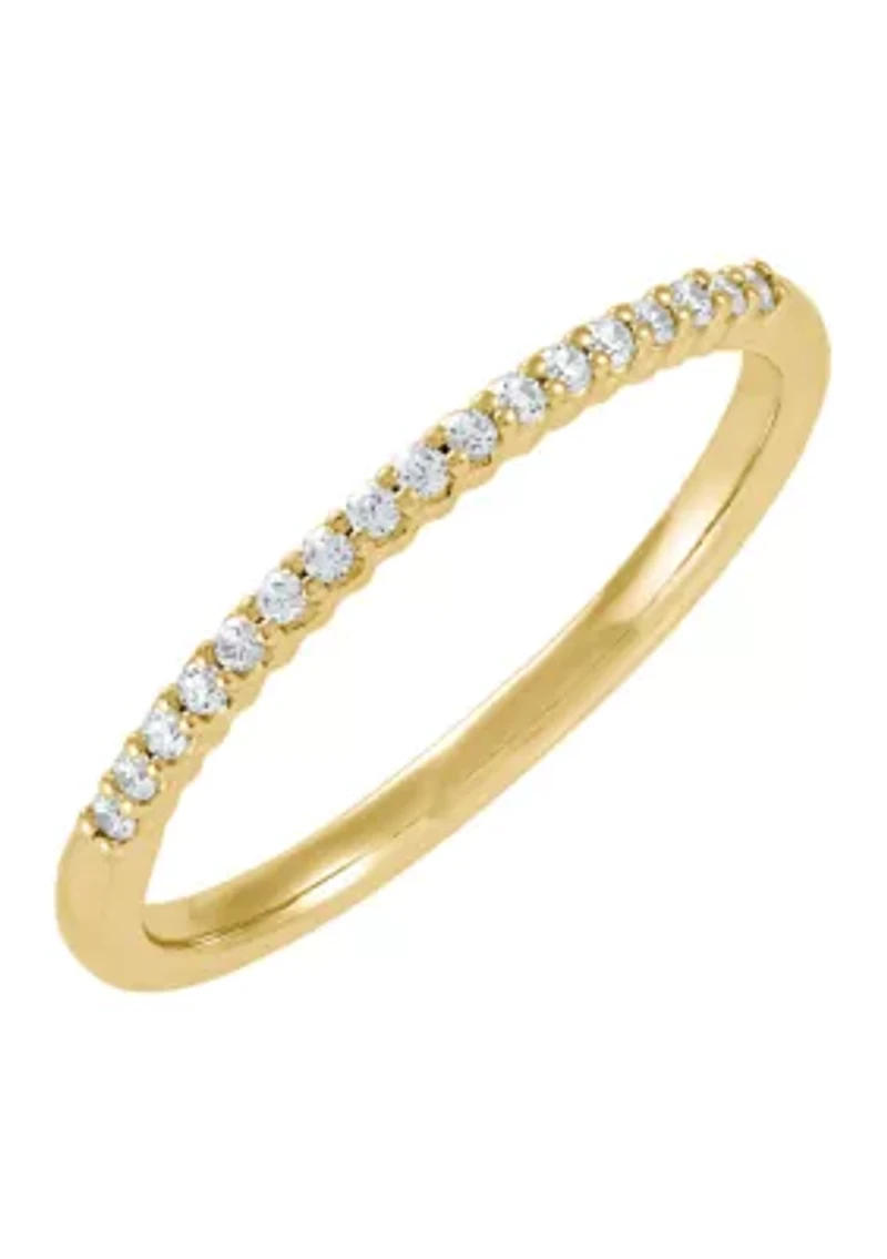 1/10 ct. t.w. Lab Grown Diamond Band Ring in 10K Yellow Gold