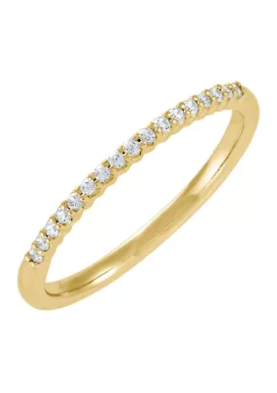 1/10 ct. t.w. Lab Grown Diamond Band Ring in 10K Yellow Gold