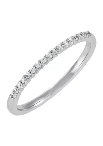 1/10 ct. t.w. Lab Grown Diamond Band Ring in 10K White Gold