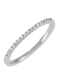 1/10 ct. t.w. Lab Grown Diamond Band Ring in 10K White Gold