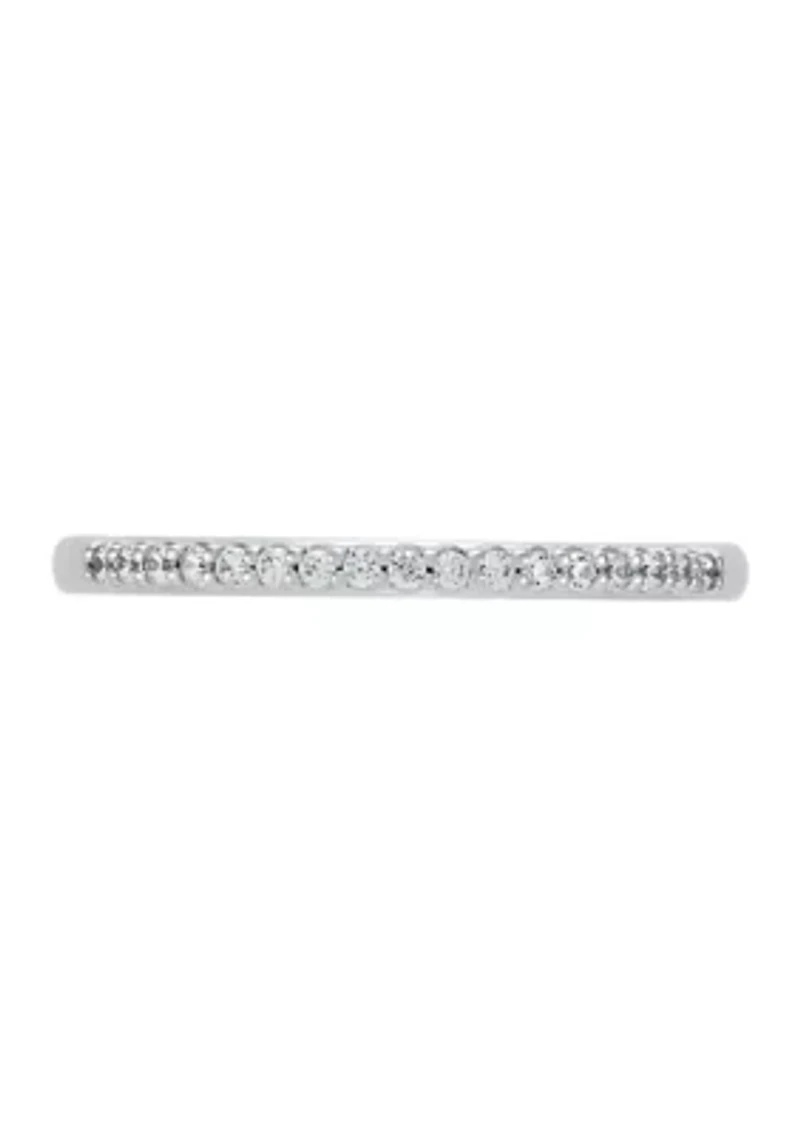 1/10 ct. t.w. Lab Grown Diamond Band Ring in 10K White Gold