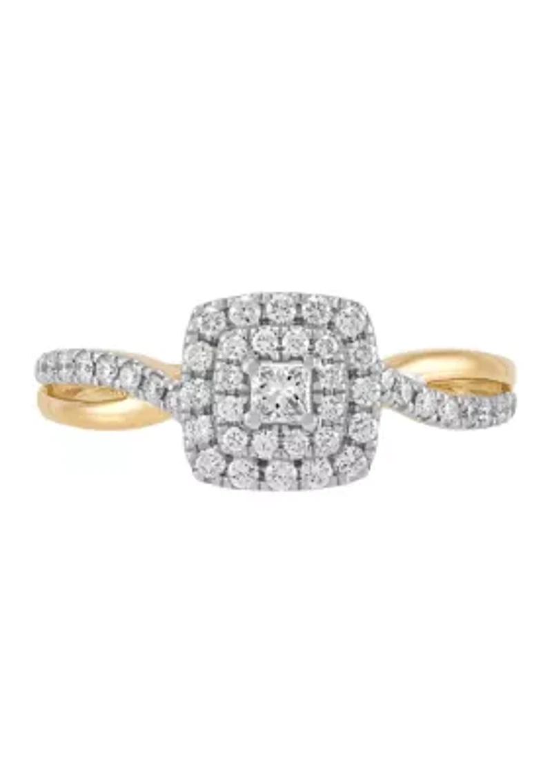 1/2 ct. t.w. Diamond Ring in 14K Yellow Gold