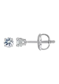 1/4 ct. t.w. Round Cut Diamond Stud Earrings in 14K White Gold
