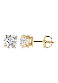 2 ct. t.w. Solitaire Diamond Stud Earrings in 14K Yellow Gold