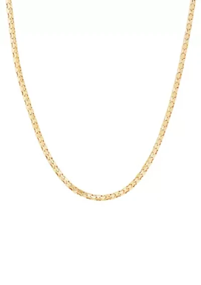Popcorn Chain Necklace in 10K Yellow Gold