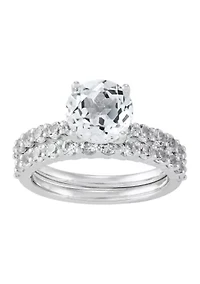 4.44 ct. t.w. Lab Grown White Sapphire Ring Set in Sterling Silver