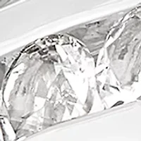 Lab Grown White Sapphire Ring Set in Sterling Silver