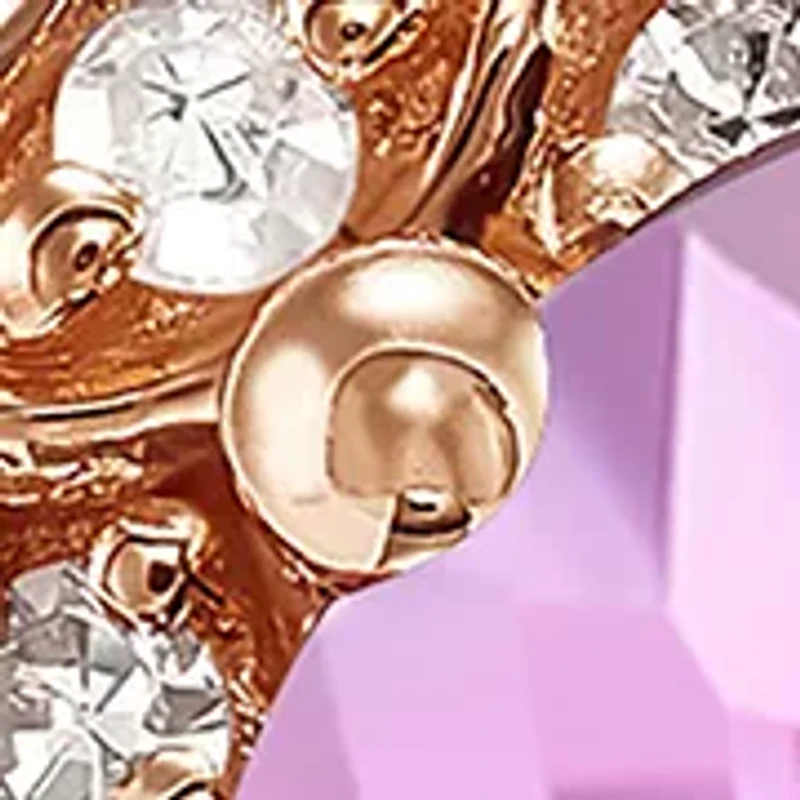 1/8 ct. t.w. Pink Amethyst and Diamond Ring in 10K Rose Gold
