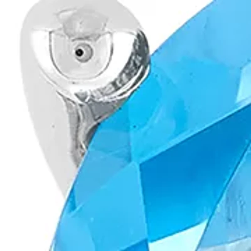 Swiss Blue Topaz and Lab Grown White Sapphire Ring in Sterling Silver