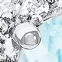 1/5 ct. t.w. Diamond and Aquamarine Ring in 10K White Gold