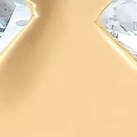 Lab Grown White Sapphire Band Ring in Gold Over Sterling Silver