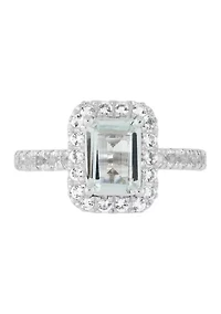 Lab Created Created White Sapphire Ring in Sterling Silver