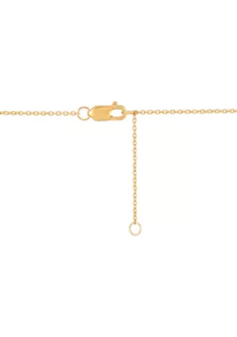 1/4 ct. t.w. Lab Grown Diamond and Lab Grown Ruby Pendant with 18" Cable Chain in 10K Yellow Gold