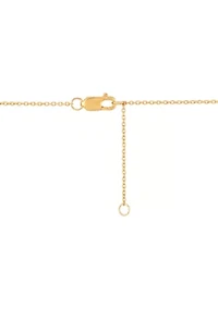 1/4 ct. t.w. Lab Grown Diamond and Lab Grown Ruby Pendant with 18" Cable Chain in 10K Yellow Gold