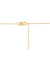 1/4 ct. t.w. Lab Grown Diamond and Emerald Pendant with 18" Cable Chain in 10K Yellow Gold