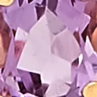 Amethyst, Pink Amethyst, and White Topaz Pendant with 18" Rope Chain Necklace in 10K Yellow Gold